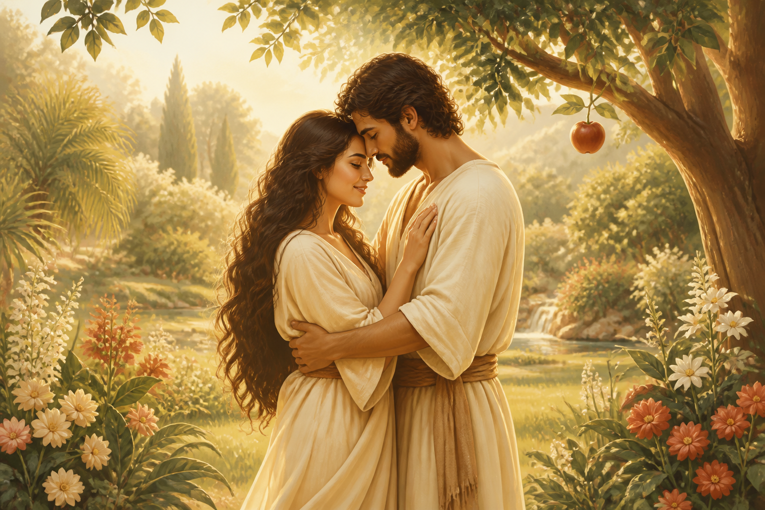 Adam and Eve in the garden